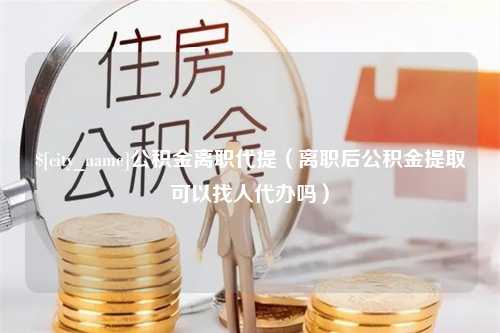 文昌公积金离职代提（离职后公积金提取可以找人代办吗）